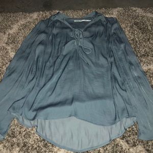 Silky blue blouse
